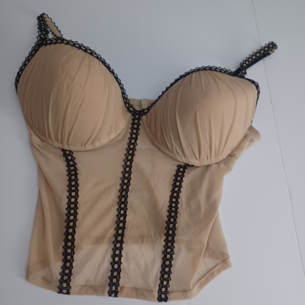 Gillian & O'Malley Bustier Tank Top Bra sz 38D